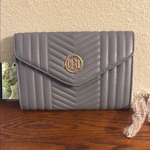 NWT Badgley Mischka Gray Quilted Women's Bag Crossbody